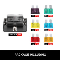 San Hima 4 Way Blade Fuse Box Block Holder LED Warning Light ATC 12V/24V Car Marine