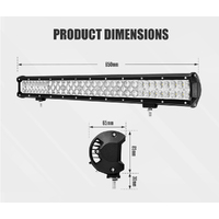 LIGHTFOX 26inch LED Light Bar Spot Flood Combo Beam LED Driving Lamp Offroad 4x4