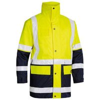 Taped 5 In 1 Rain Jacket Orange/Navy Size XS