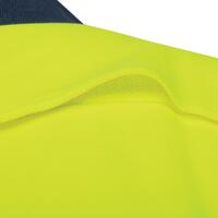 TRu Workwear Poly Cotton Traffic Control L/S Hi-Vis Segmented Reflective Tape Polo Shirt CS1865T9-YEL-DM