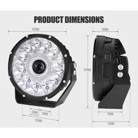 LIGHTFOX 7" Laser/LED Driving Lights Osram LED Black Round Offroad Truck SUV 4x4