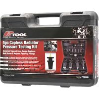 PK Tool 5pc Adjustable Universal Capless Radiator Pressure Testing Kit