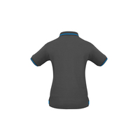Ladies Jet Polo Black/Cyan 8