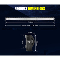 LIGHTFOX 50inch LED Light Bar Curved Combo BeamDriving Offroad 4x4 52"