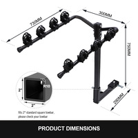 SAN HIMA 4 Bicycle Bike Carrier Foldable 2" Hitch Mount