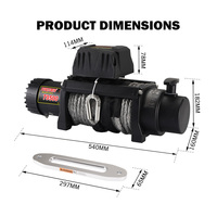 TUNGSTEN 12V 9500LBS Electric Winch Synthetic Rope