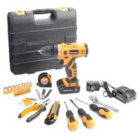 Masterspec  47pcs 12v lithium cordless drill with 2 batteries