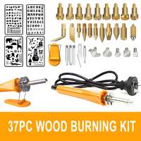 Masterspec 37pc 30w wood burning set electric soldering iron kit iron burner hobby kit