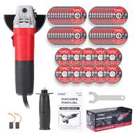 Topex heavy duty 900w 125mm 5" angle grinder w/ 50pcs 5" cutting discs