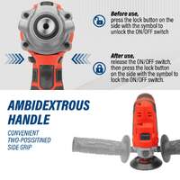 Topex 12v cordless polisher lithium-ion led torch w/ battery & charger