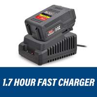 Topex cordless brushless chainsaw electric saw w/ 20v 4.0ah battery fast charger