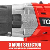 Topex 20v max cordless hammer drill w/ li-ion battery & screwdriver bit set
