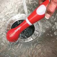 Topex 4v max cordless scrubber with 5 replaceable brush heads power cleaning brush for grout/tile/bathroom/shower/bathtub