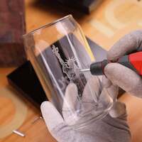 Topex 13w electric engraver mini versatile etching tool kit with stencils 2 tips for glass metal wood plastic