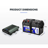 ATEM POWER 12V 20A DC to DC Battery Charger MPPT Dual Battery System with Battery Box