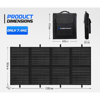 ATEM POWER 12V 200W Folding Solar Panel Blanket Caravan Mono Completed Kit With USB