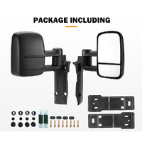 SAN HIMA Pair Extendable Towing Mirrors For Toyota Land Cruiser 70-79 Series 1984-2019
