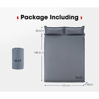 VOR Self Inflating Mattress 10cm Sleeping Mat Camping Hiking Air Bed Double
