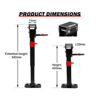 SAN HIMA 2x 400mm Drop Down Corner Legs W/Handle Steel Base 1200LBS Caravan Camper Trailer