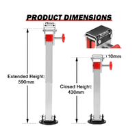 SAN HIMA 2x 590mm Drop Down Corner Steadies Stabilizer Legs Caravan Camper Trailer 1500LBS