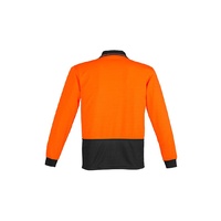 Syzmik Unisex Hi Vis Basic Spliced Polo Long Sleeve Yellow/Navy XXS