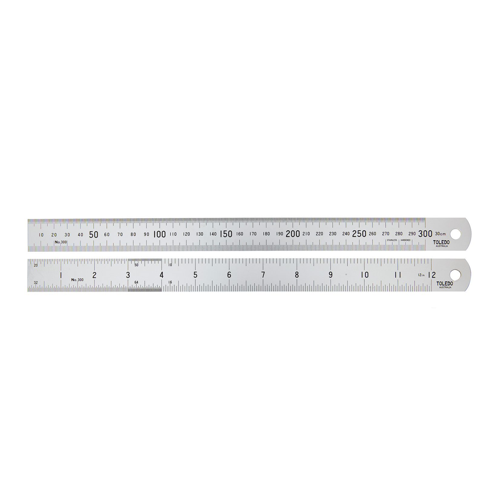 Toledo Stainless Steel Rule Double Sided Metric & Imperial - 1000mm 100036