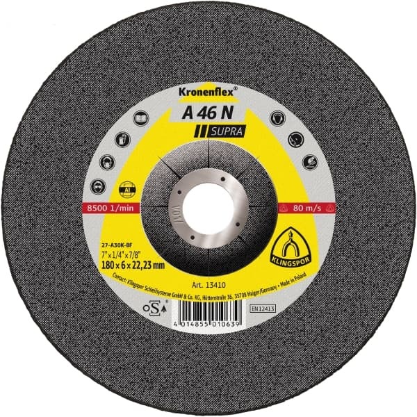 Soft grinding disc outlet