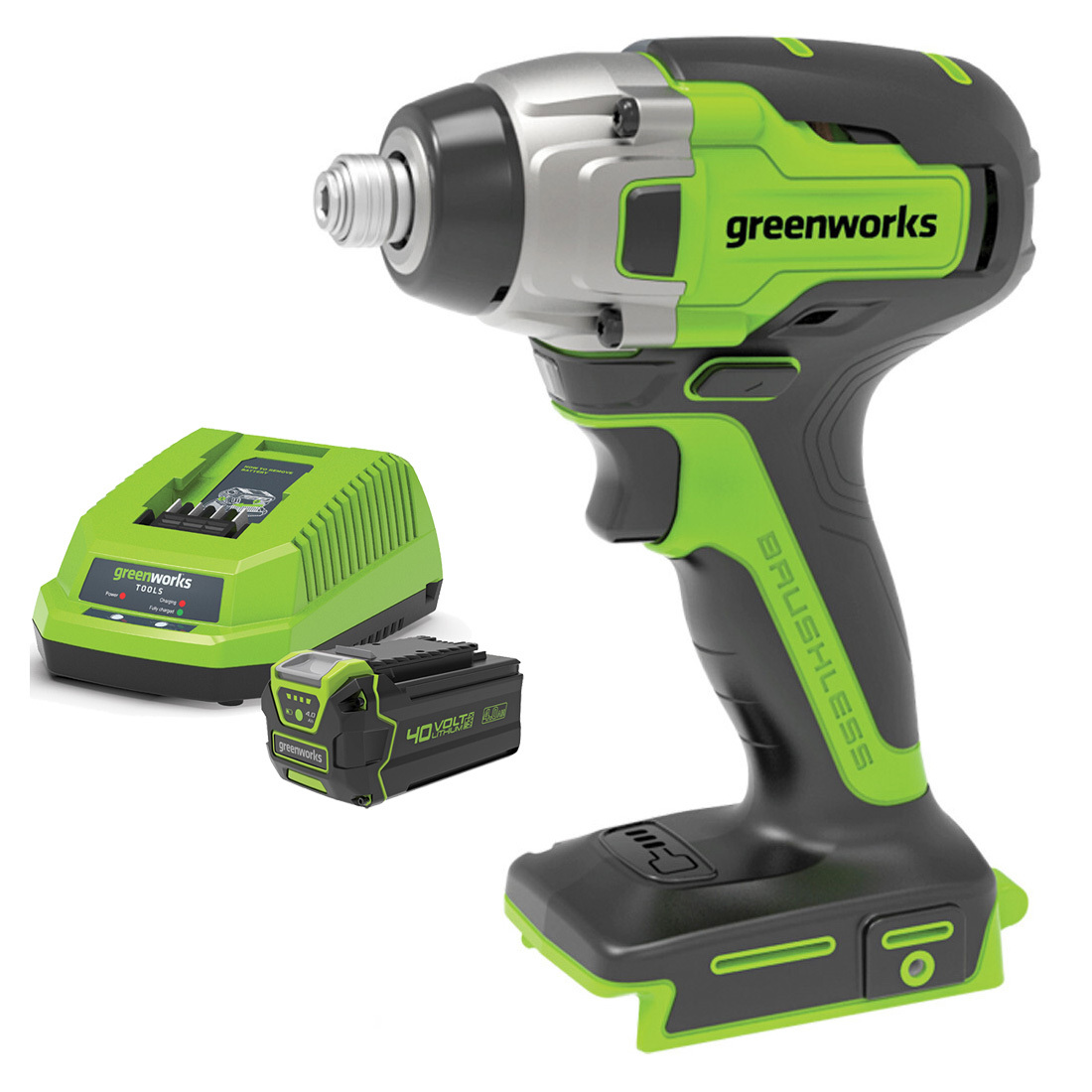 Greenworks 24V Brushless Impact Driver 4.0ah Set 3802807AU-Kit-4