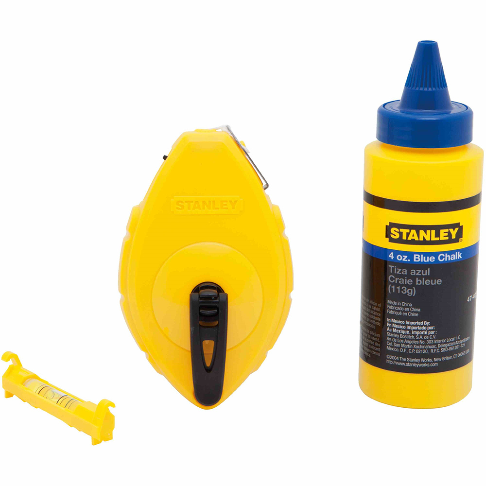 Stanley Chalk Line Reel 30m/100' With Blue Chalk & Plastic Line