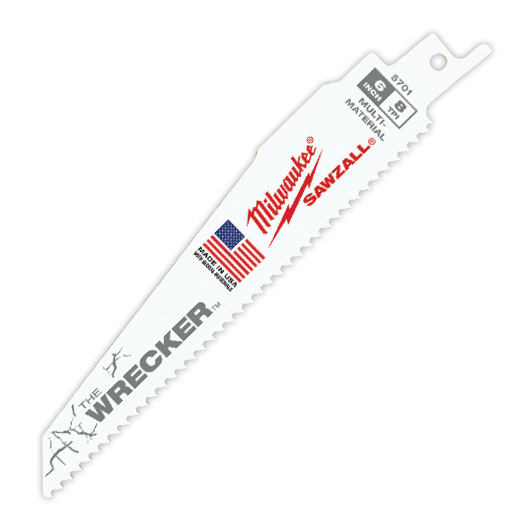 Milwaukee Wrecker General Recip Blade 150mm 8tpi 5 Pack Sawzall Blade 48005701