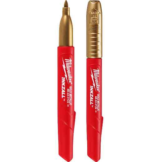 Milwaukee 2 Pack INKZALL Gold Fine Point Markers 48223122