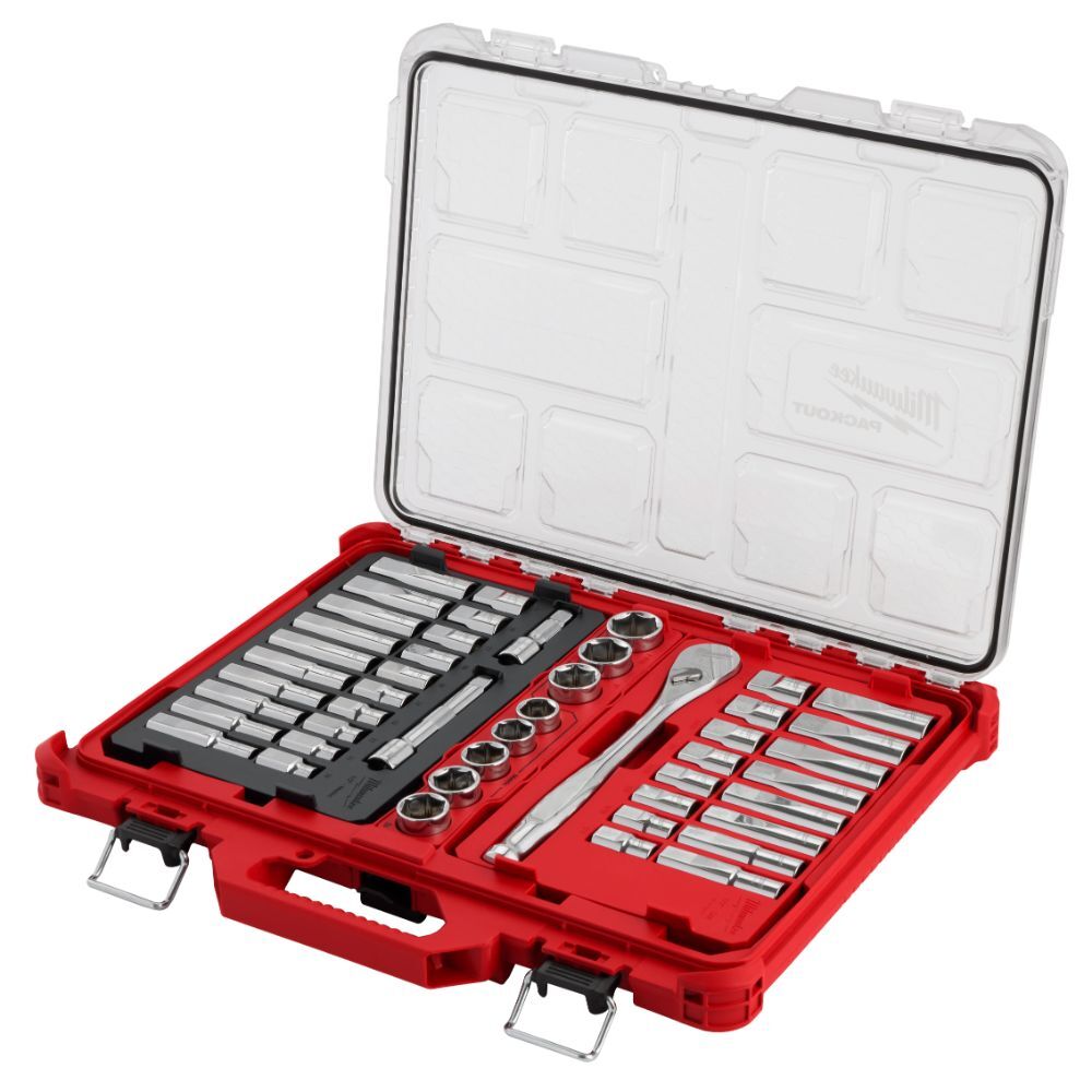 Milwaukee 47 Piece 1/2" Drive Ratchet &amp; Socket Set in Packout