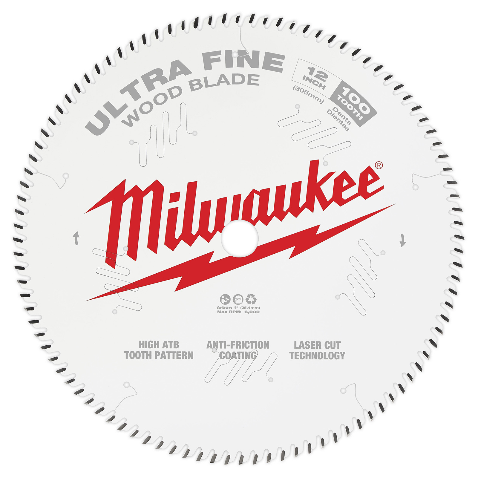 Milwaukee 12" 305mm 60T Ultra Fine Blade 48408228