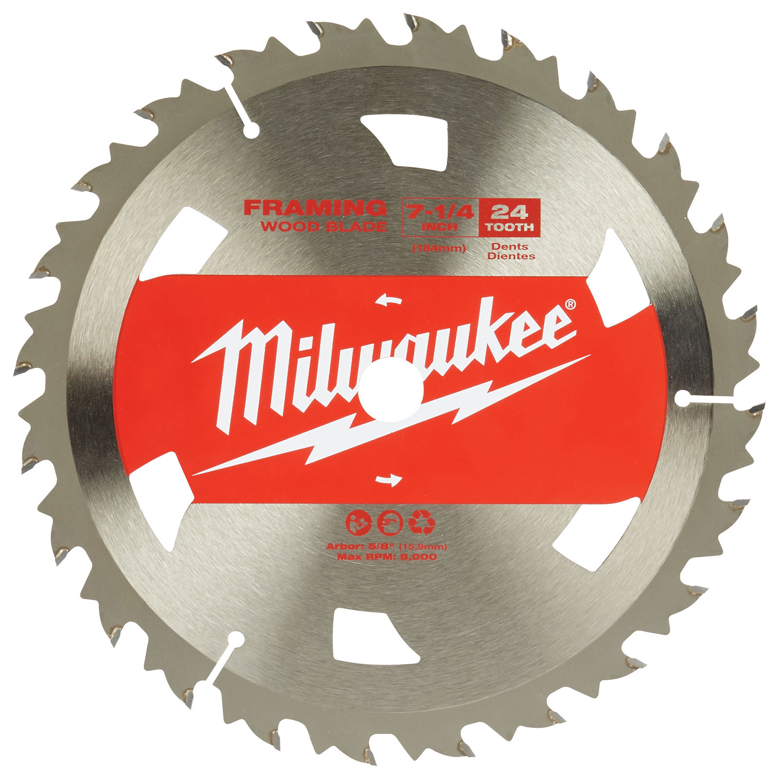 Milwaukee 7-1/4" 184mm 24T Basic Framing Blade 48418710
