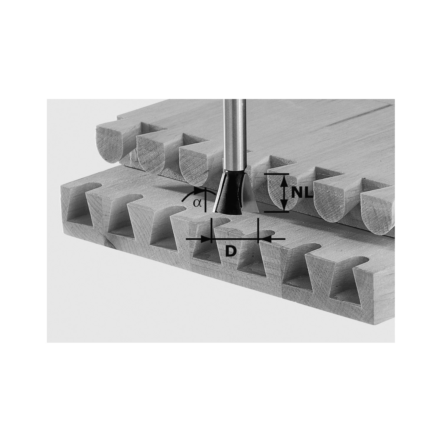 Festool Dovetail Cutter HW S8 D20/17/15 490996