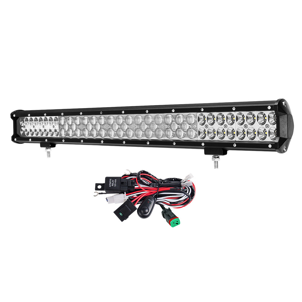 LIGHTFOX 26inch LED Light Bar Spot Flood Combo Beam LED Driving Lamp Offroad 4x4