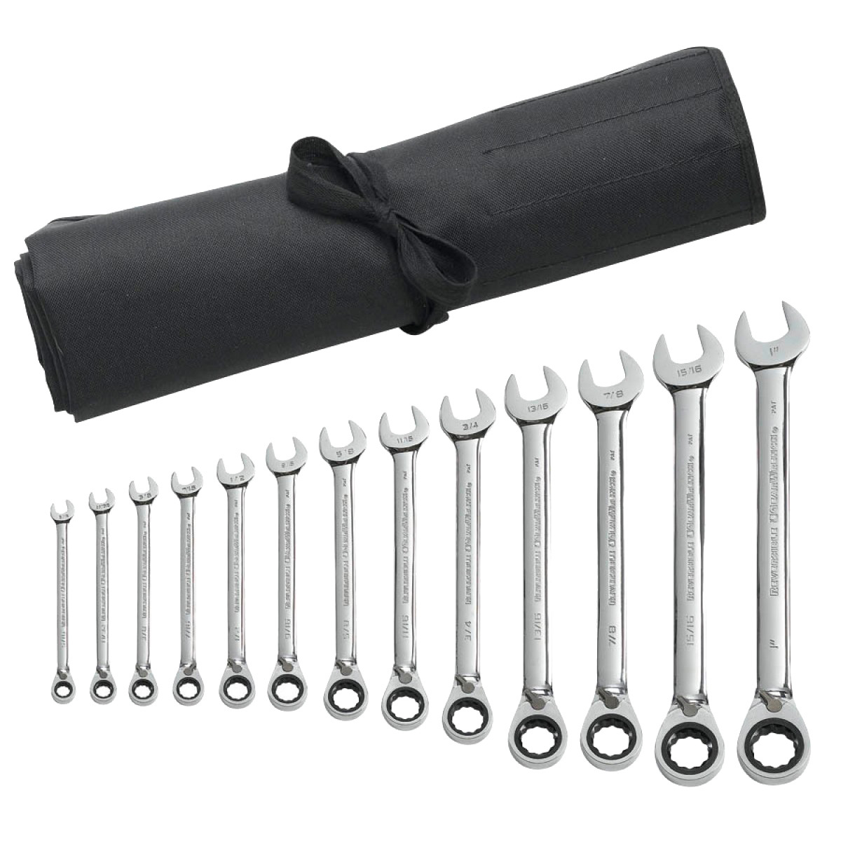GearWrench 13 Pc Combination Ratcheting Reversible Wrench Set SAE 9509NR