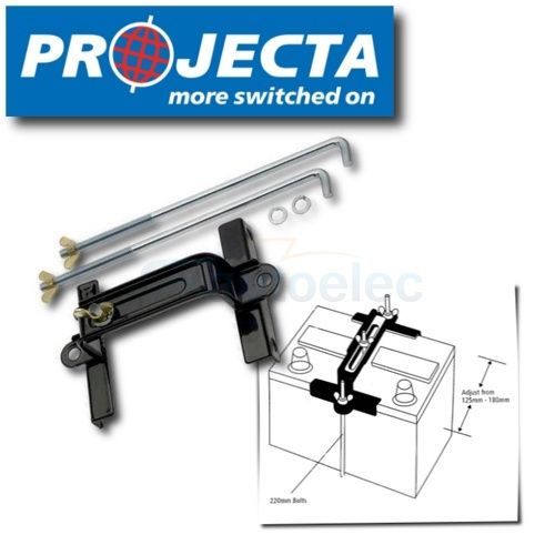 Narva Projecta Abc30 Universal & Adjustable Battery Hold Down Tray Clamp 125Mm - 180Mm