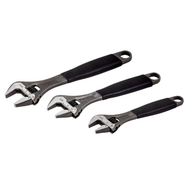 BAHCO 3 PIECE ADJUSTABLE WRENCH 