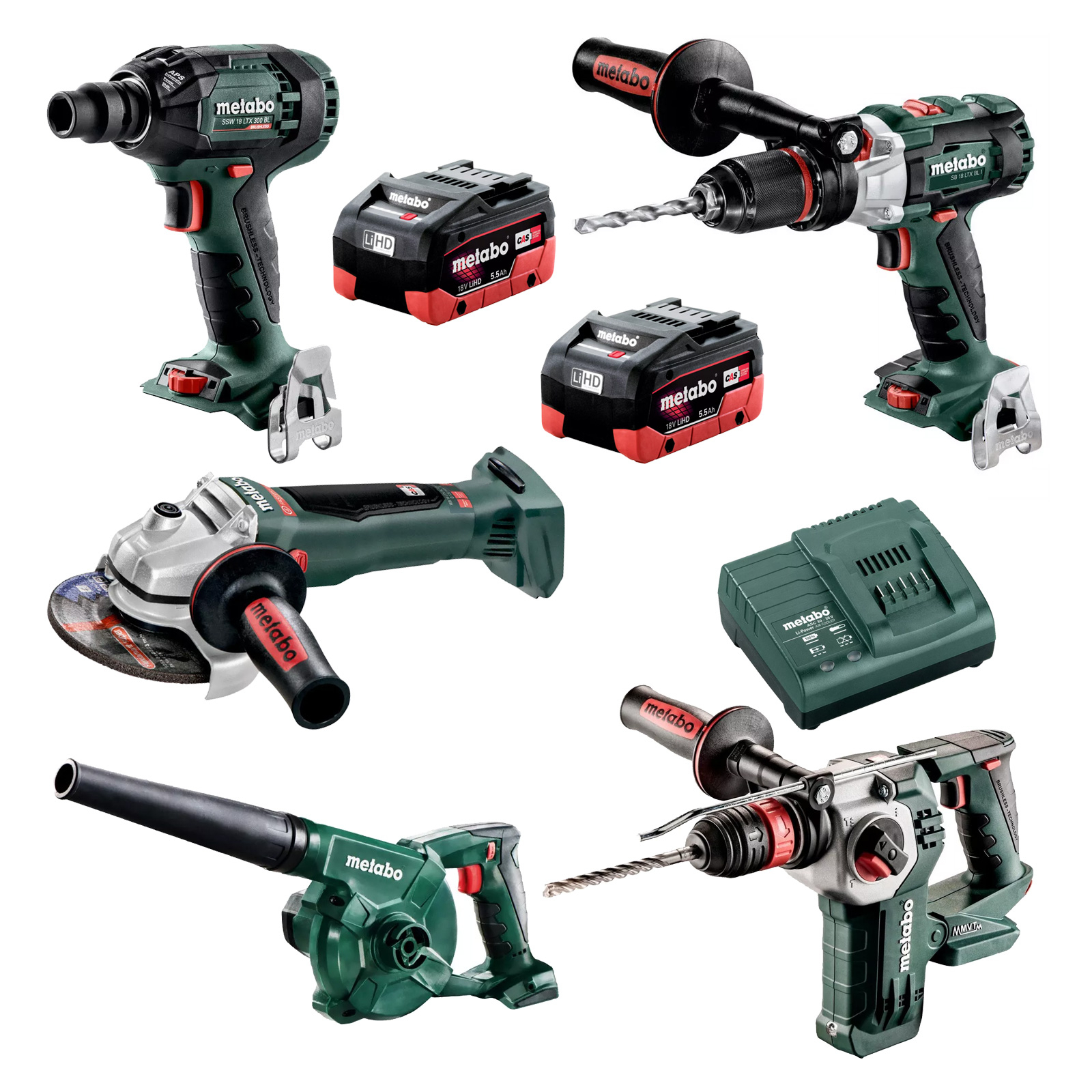 Metabo 18V 5 Piece Brushless LiHD Combo