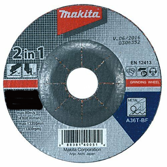 Makita 100mm x 3.2 x 16mm Grind and Cut Off Wheel B-38467