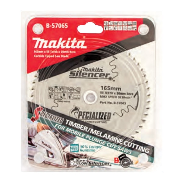 Makita Specialised Plunge Saw TCT Blade 165mm x 20 x 60T B-56839