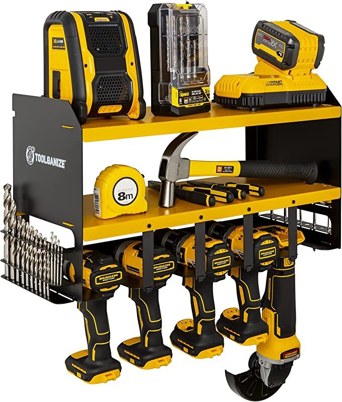 Dewalt Tool Organizer 12 Slots ALL MANUFACTURERS, Power Tool Shelf Storage  System, Clean and Organize Your Shop & Garage, Great Gift for DAD 