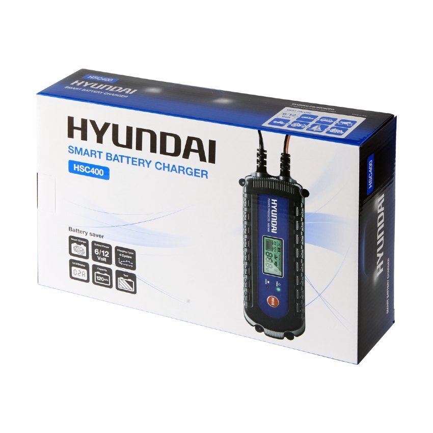 Hyundai 4 Amp Battery Maintenance & Smart Charger 6-12V | tools.com