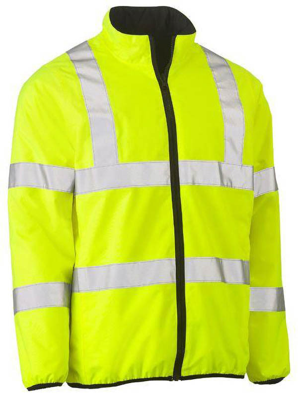 Taped Hi Vis Reversible Puffer Jacket Yellow Size XS