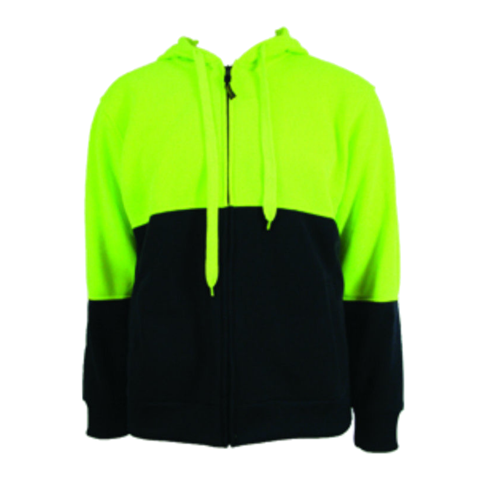 Safety green zipper hoodie on sale