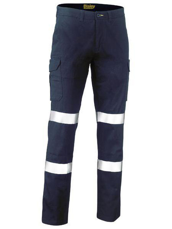 Taped Stretch Cotton Drill Cargo Pants Navy Size 74 LNG