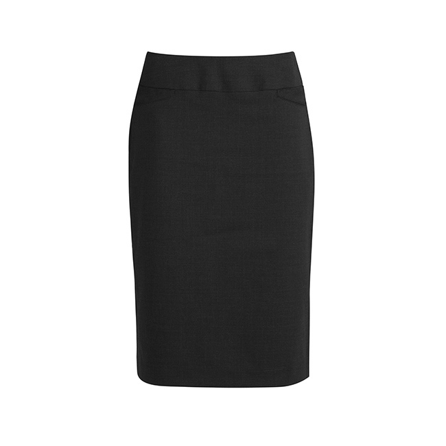 Ladies Classic Knee Length Skirt Charcoal 8