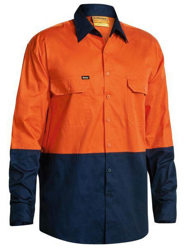 Hi Vis Cool Lightweight Shirt (4X Pack) Orange/Navy Size XS