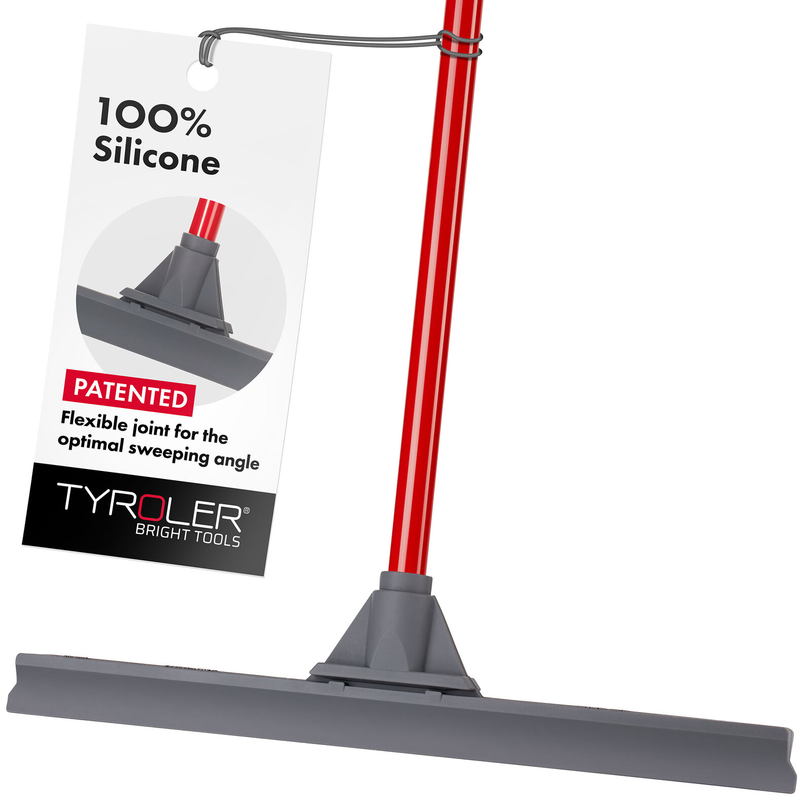 Tyroler BrightTools Silicone Squeegee + FREE 1PK Floor Wipes 2-in